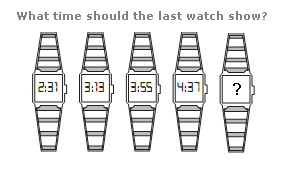 Clock puzzles Question 1